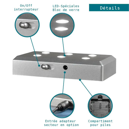 Stellar Socle 8 LEDs - Éclairage Puissant pour Gravures